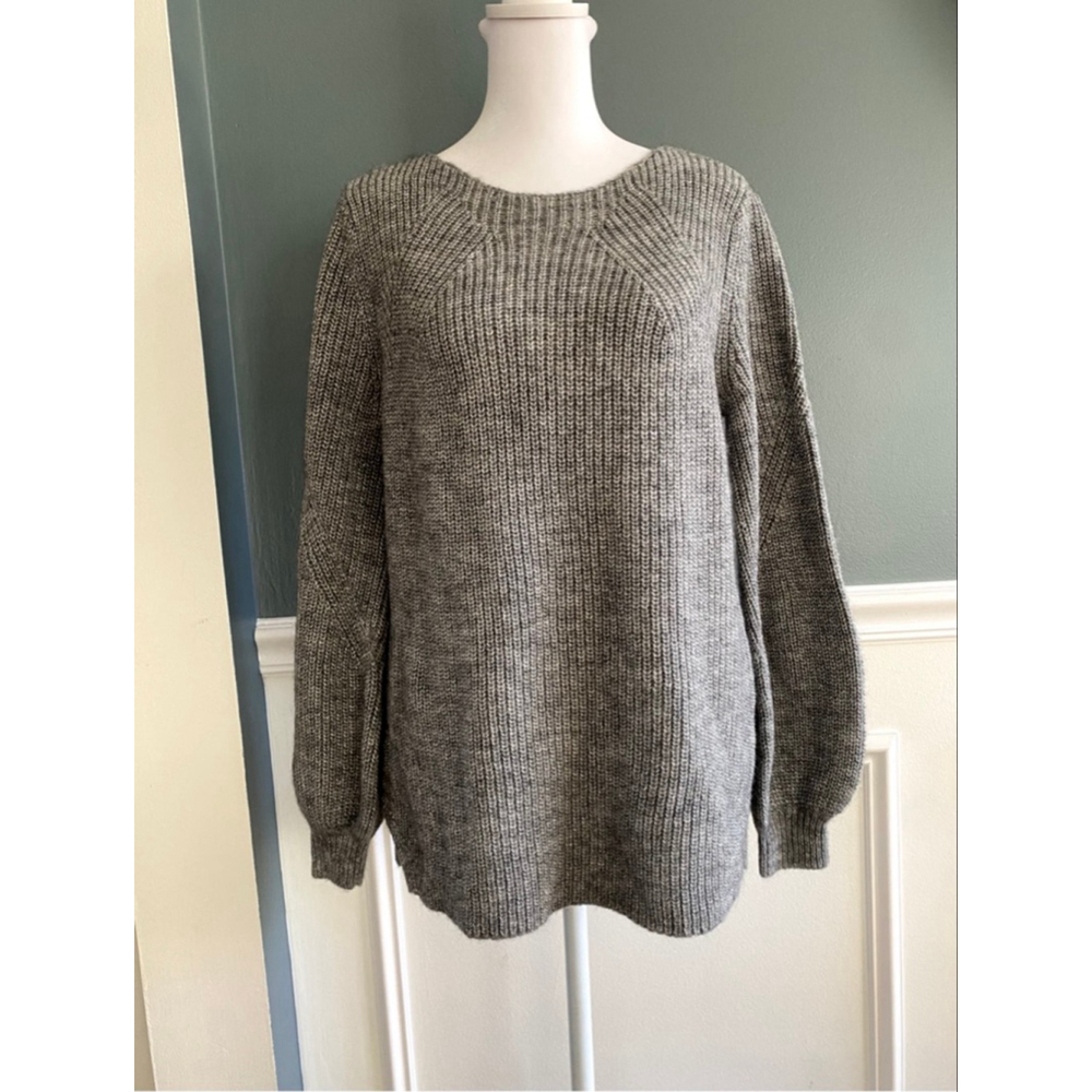 The White‎ Company White Label Sparkle Bell Sleeve Jumper – Silver Grey – Size 6